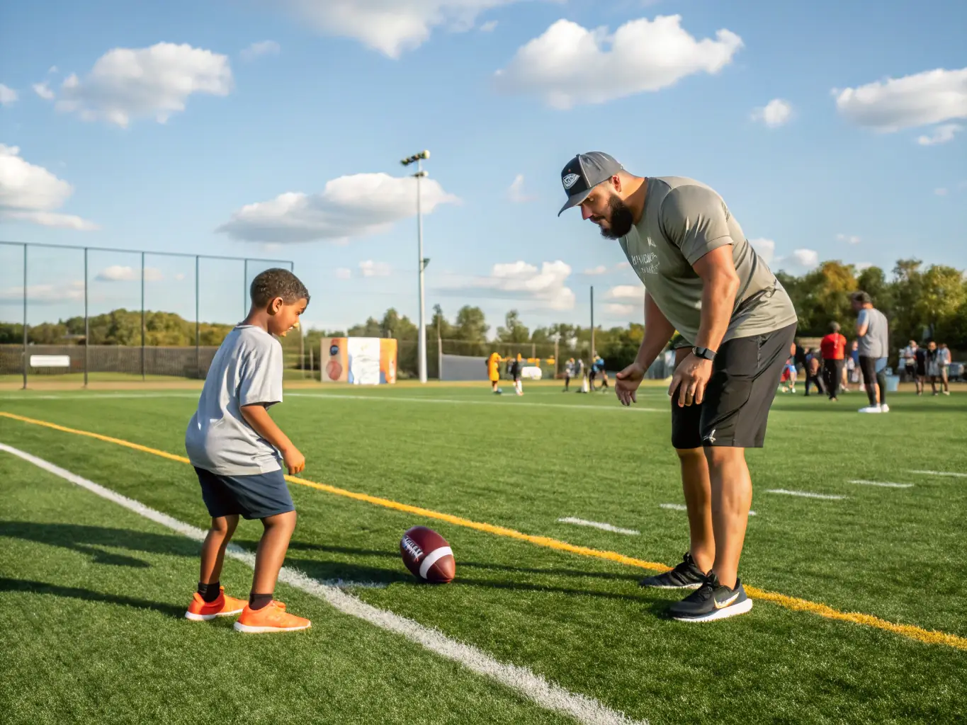 A focused image of a coach providing personalized instruction to a twirling athlete, emphasizing skill development and mentorship.
